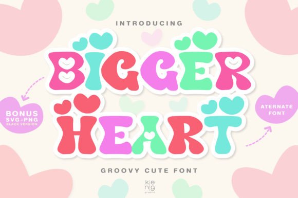 Bigger Heart Font for Business Branding