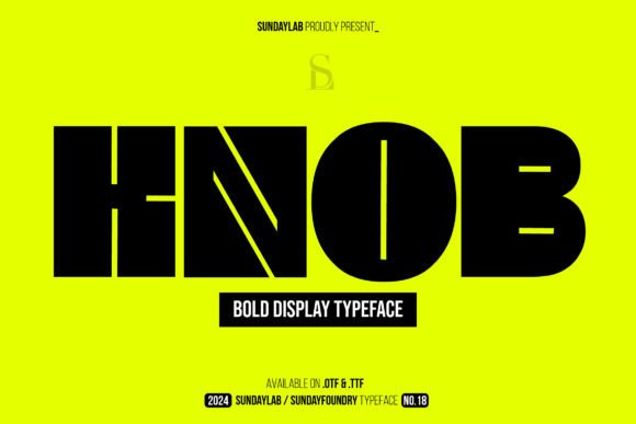 Knob Font: Bold Display Typeface
