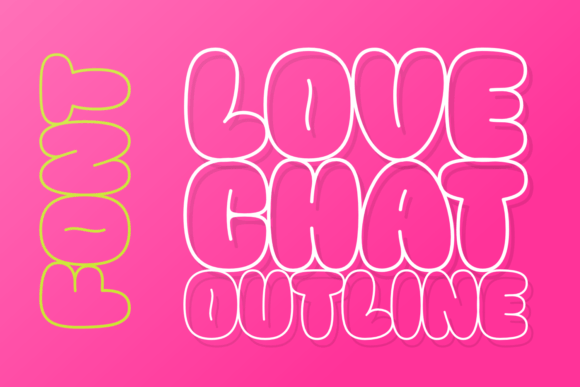 Love Chat Outline Font