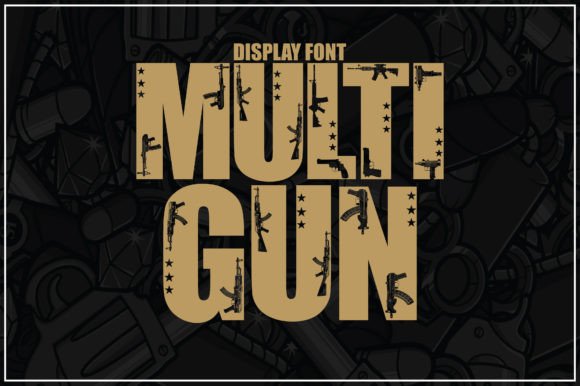 Multi Gun Font for Creative Projects