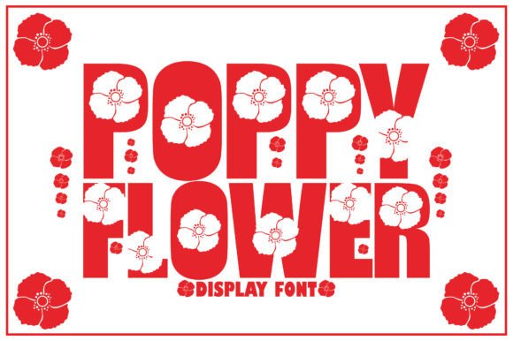 Poppy Flower Font for Creative Design