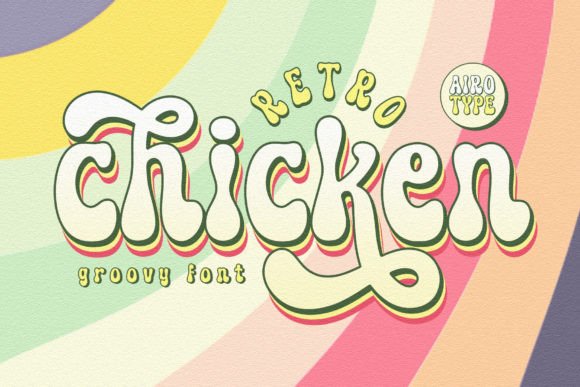 Retro Chicken Font for Creative Design