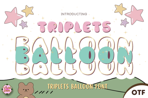 Triplets Balloons Font for Bold Branding